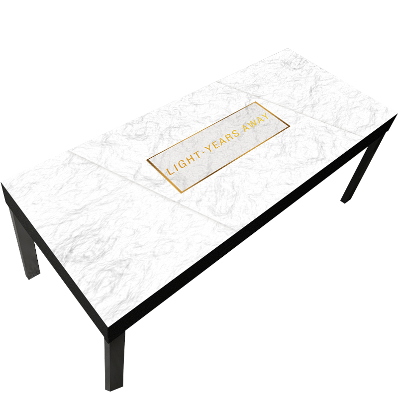 轻奢北欧风书桌布防水防尘免洗课桌写字台桌垫pvc长方形定制餐垫 - 图0