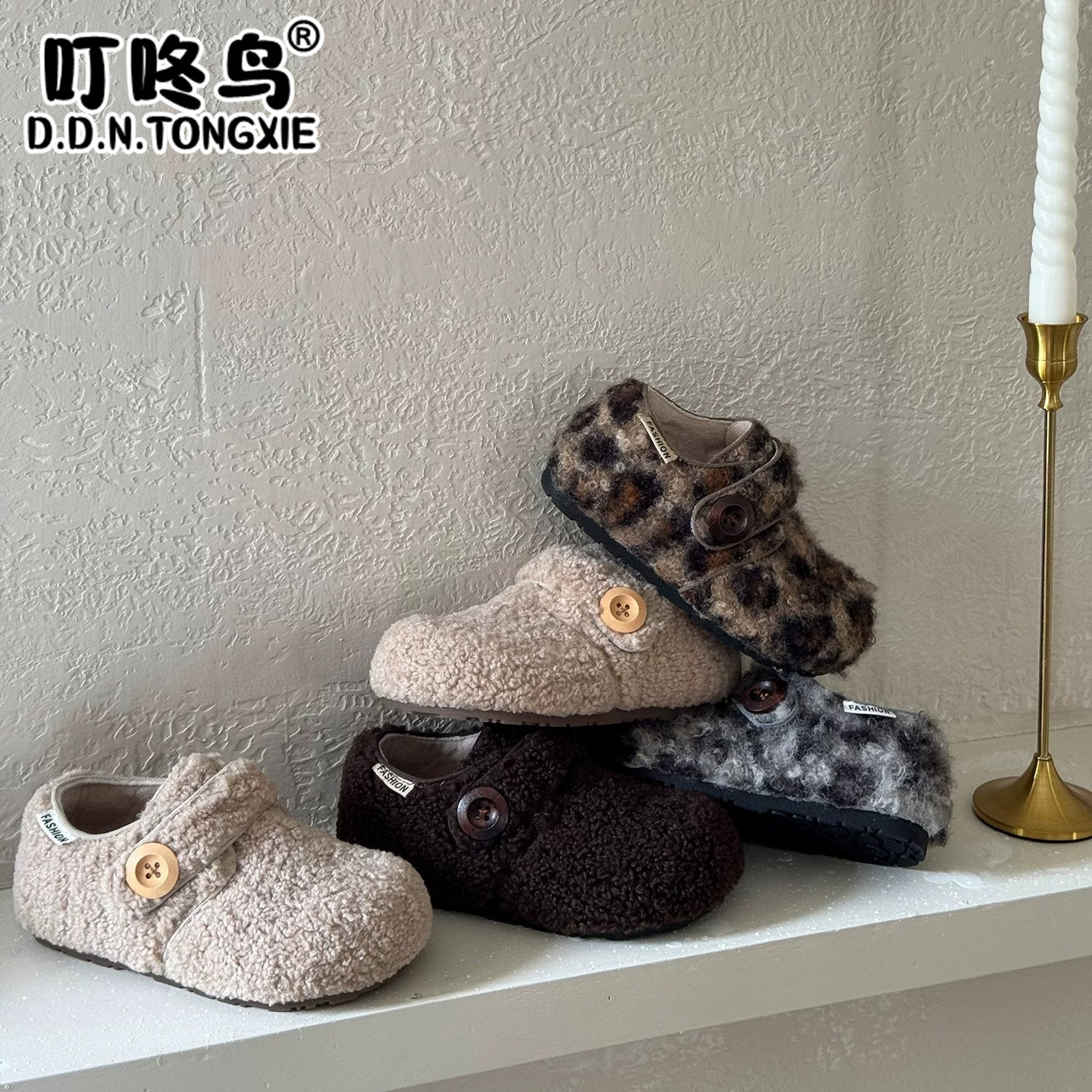 女童冬季毛毛棉鞋2025新款中大童小童宝宝鞋儿童加绒豆豆鞋勃肯鞋,淘宝优惠券,粉丝福利购,淘宝优惠卷