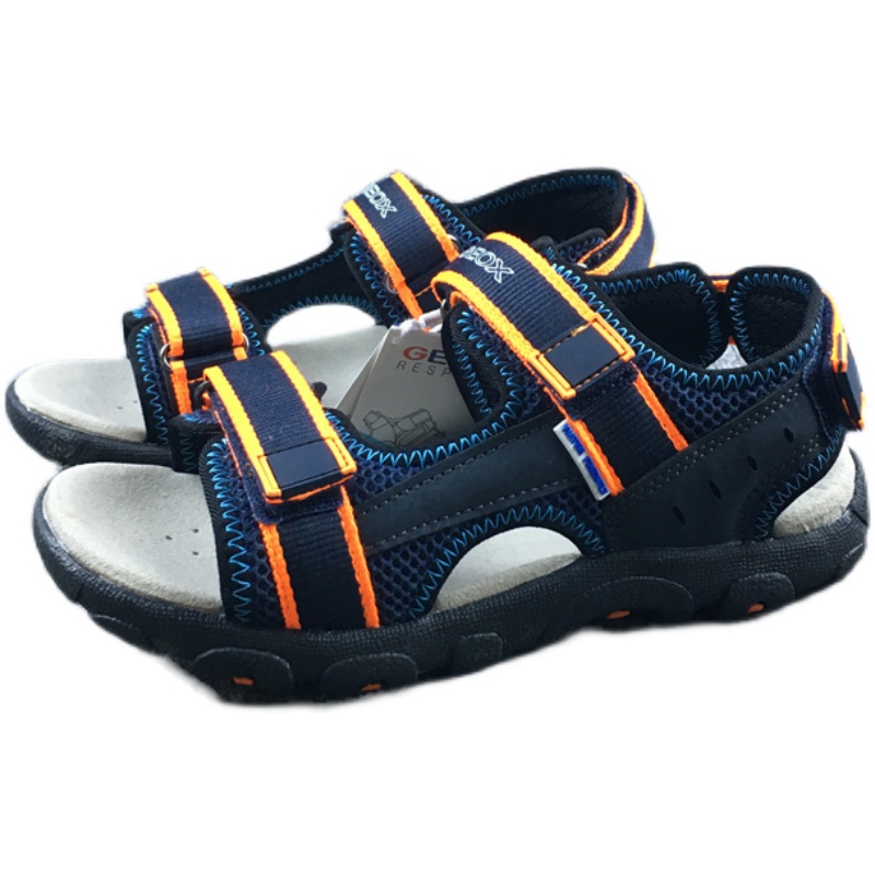 GEOX健乐士男童露趾凉鞋猪皮垫防臭运动沙滩鞋会呼吸的鞋亲子鞋,淘宝优惠券,粉丝福利购,淘宝优惠卷