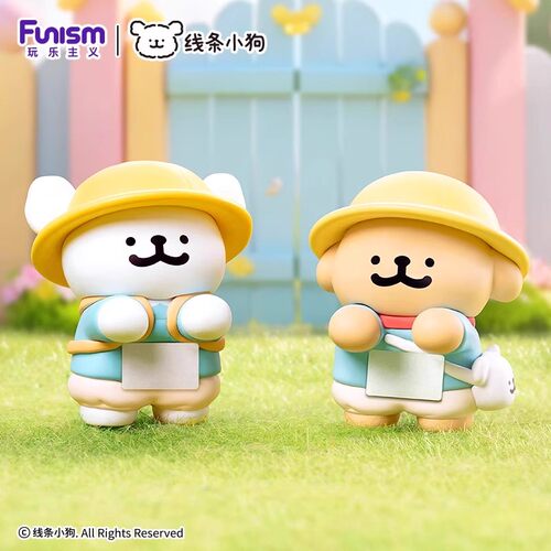 可爱线条小狗汽车摆件车载屏幕趴趴公仔车内中控台玩偶装饰品女生 - 图0