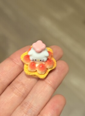 香甜小熊蛋挞食玩创意手工diy奶油胶配饰树脂小配件饰品材料批发