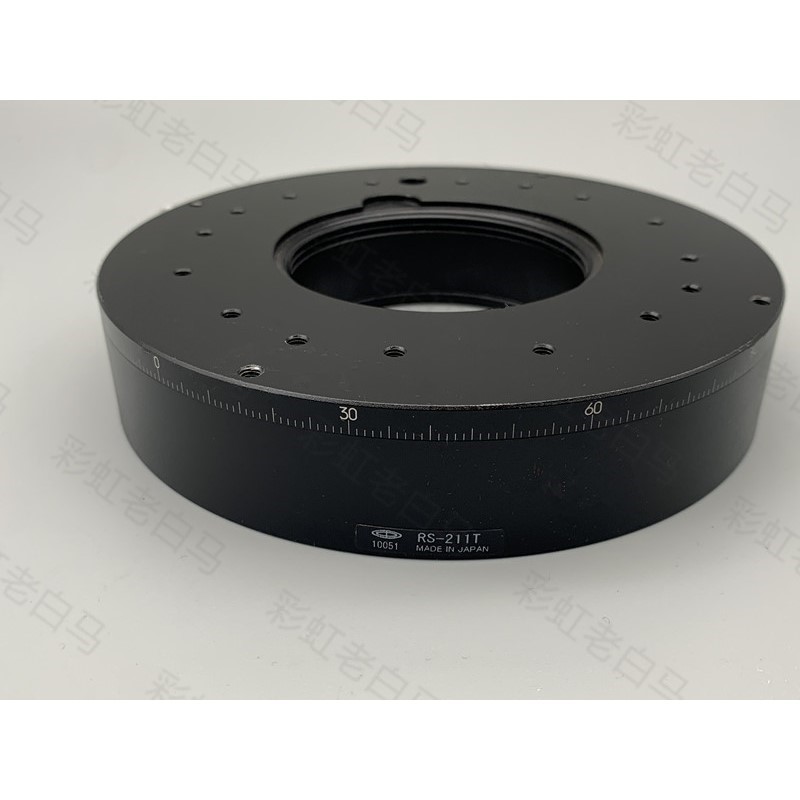 RS-211T 手动旋转微调台 中空转盘 台面150mm微调±5° - 图1