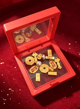 新年招财红盒桌面摆件