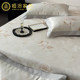 Summer cool sheets ice silk soft mat three-piece set high-end digital printing washable thin air-conditioning mat