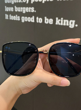 大框显瘦bibi复古防紫外线墨镜