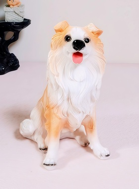 小狗摆件边牧模型家居饰品工艺品