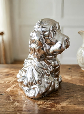 欧式桌面解压小狗模型摆件小物件