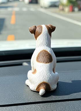 杰克罗素犬可爱小狗模型车载摆件
