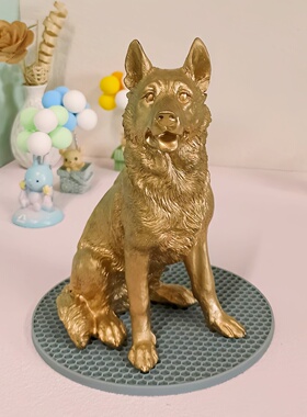 黑狗摆件树脂仿真铜狗吉祥装饰品