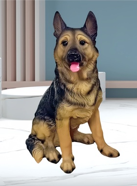 仿真小狗家庭客厅装饰品狼狗摆件