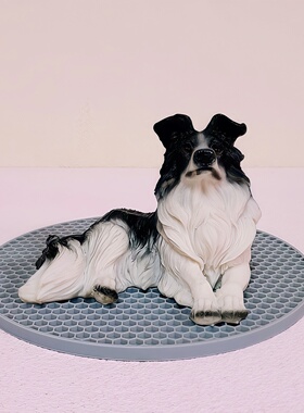 可爱小狗边牧模型东南亚树脂摆件