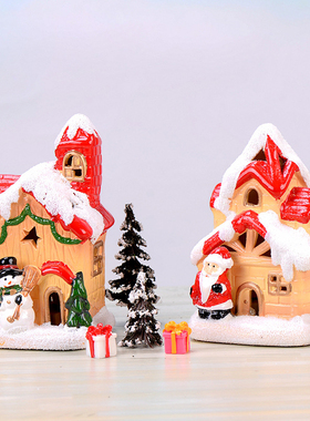 diy镂空房子苔藓微景观素材摆件