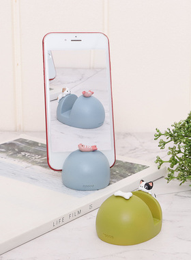 可爱风手机支架桌面树脂卡通动物