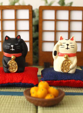 日式杂货猫咪招财车载ins工艺品