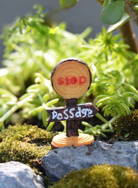 仿真微景观树脂摆件指路牌