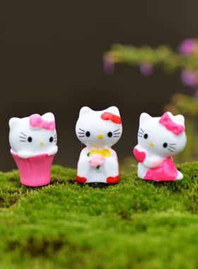 超萌小号HelloKitty凯蒂猫KT猫天使眨眼手办微景观造景公仔