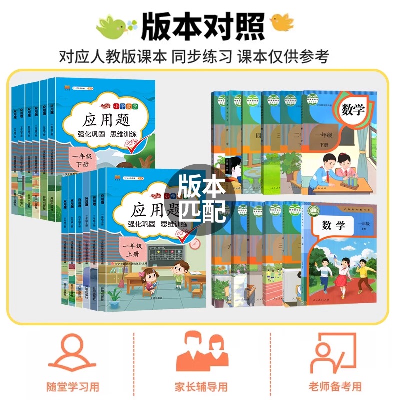 小学三年级数学应用题强化训练上册人教版全套小学生3年级计算题专项同步练习口算题卡天天练下册数学举一反三思维训练技巧书2024