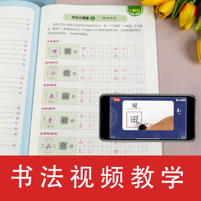 二年级上册练字帖小学语文人教版小学生2上课本同步字帖生字描红硬笔书法练习笔顺笔画正楷书练字本写字课课练控笔训练每日一练 - 图1