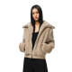 FDR official store fur lapel short sherpa jacket