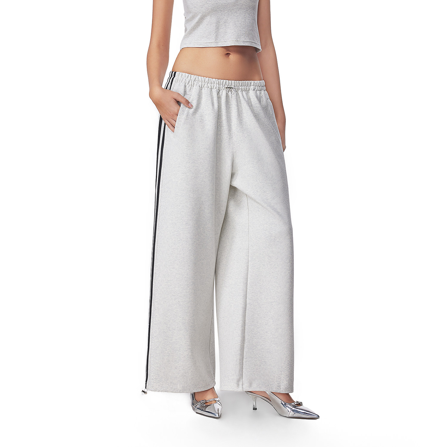 FDR官方店 织带抽绳阔腿裤宽松休闲裤女辣妹先锋运动直筒裤长裤子,淘宝优惠券,粉丝福利购,淘宝优惠卷