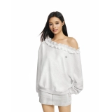 Удерживающая тепло осенняя толстовка, спортивный костюм, лонгслив, открытые плечи и длинный рукав