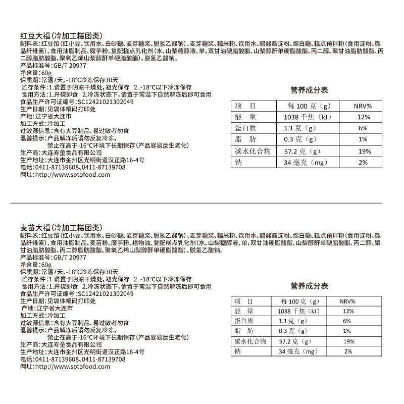 【7天保质期】大连寿童磨叽红豆大福雪媚娘糯米糍手工麻薯糕点零-图2