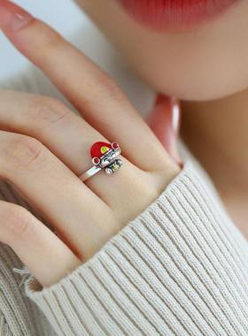 925银复古财神钱币民族小众戒指