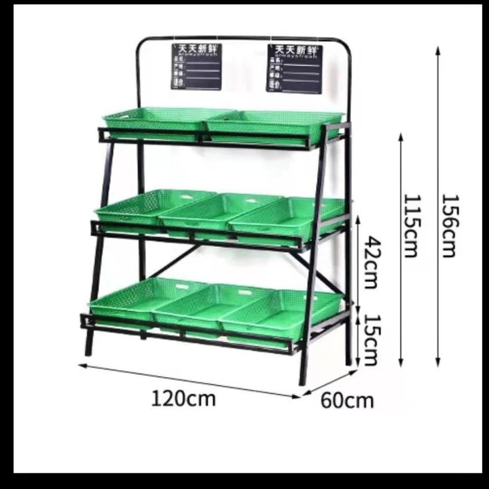 蔬菜货架水果店超市商用展示架置物架生鲜多层水果架子果蔬架货架