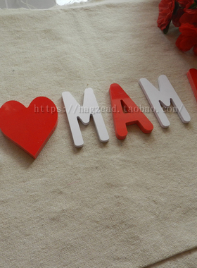 100天数字 百日布置 森系主题 无纺布I 心形 MAMA PAPA 100 DAYS