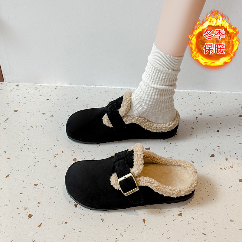 复古勃肯鞋女2025新款冬季女士平底配裙子小香风仙女风学生棉鞋,淘宝优惠券,粉丝福利购,淘宝优惠卷