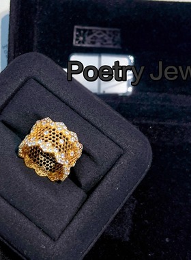 【蕾丝梦境】复古蕾丝戒指女款宽面秋冬蜂巢欧美小众设计轻奢