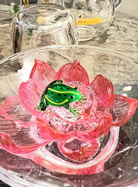 玻璃逼真小青蛙微景观造景摆件