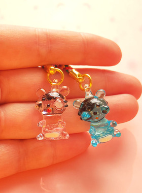 手作玻璃动物夜光包包晚上挂件