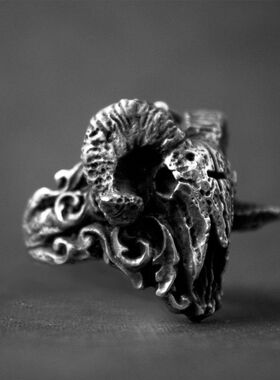 恶魔撒旦羊头戒指克苏鲁个性