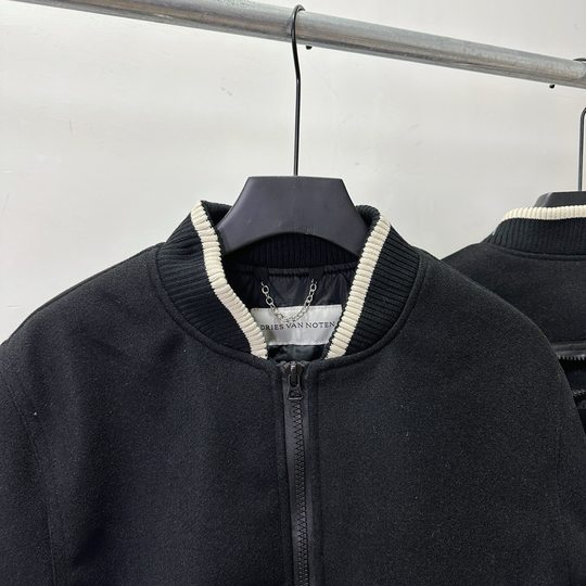 【纯原顶版】Dries Van Noten  DVN拉链棒球服毛呢外套棉服男女