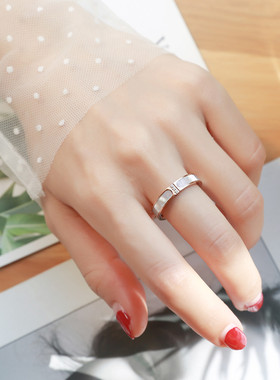 ins冷淡风简约日式女镶钻贝壳