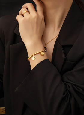 故里中国风福喜字弹力18k手串