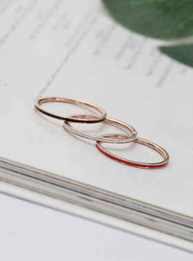 个性冷淡ins风玫瑰金戒指女尾戒