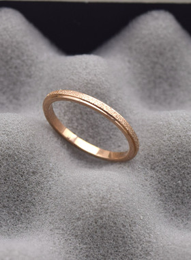 尾戒指女潮人玫瑰金日韩钛钢彩金