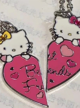 hello kitty项链小红书同款小众女潮酷辣妹男ins情侣一对学生闺蜜