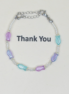 Iris原创设计手工女生手串海岛度假感捷克珠手链手作饰品闺蜜礼物