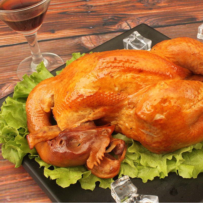 诸城烧烤特产 熟食卤味烧鸡熏烤鸡炸鸡五香味叫花鸡 700g一只包邮