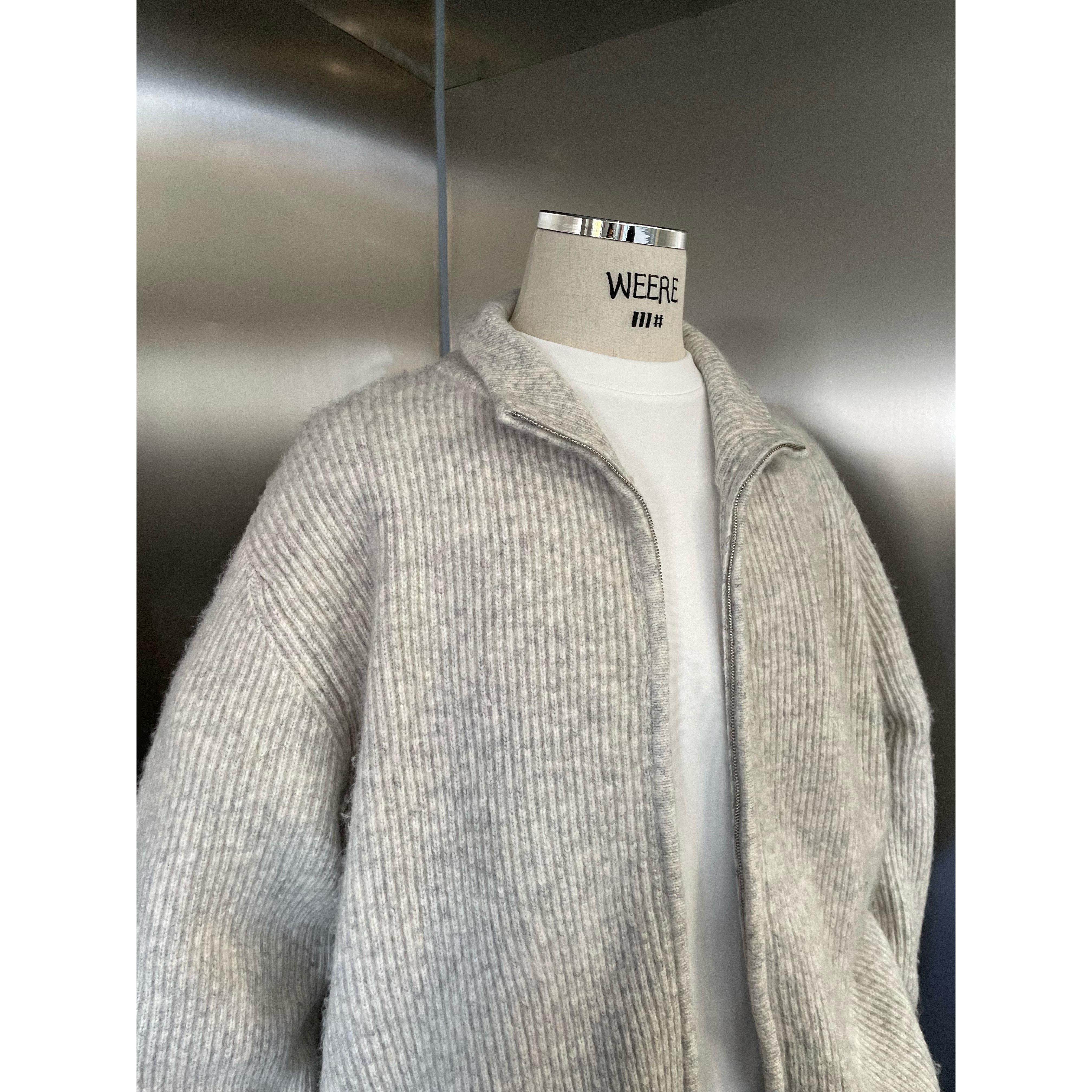 WEERE秋冬新品针织拉链外套原创慵懒宽松休闲高领毛衣开衫男女,淘宝优惠券,粉丝福利购,淘宝优惠卷