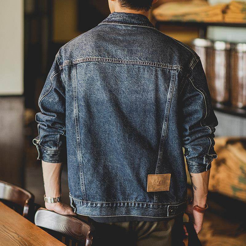 美式复古水洗蓝色加绒牛仔外套男2025秋冬新款阿美咔叽工装夹克潮,淘宝优惠券,粉丝福利购,淘宝优惠卷