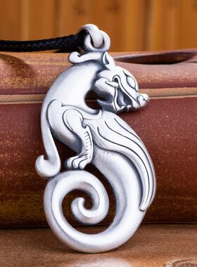如意貔貅吊坠男士女款项链镀银潮人个性小众复古中国风挂件首饰品