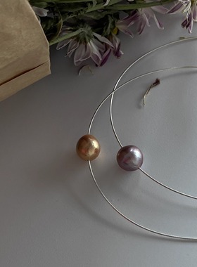 纯银小众设计高级轻奢珍珠项圈