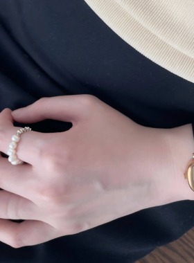 珍珠纯银高级感轻奢小众戒指