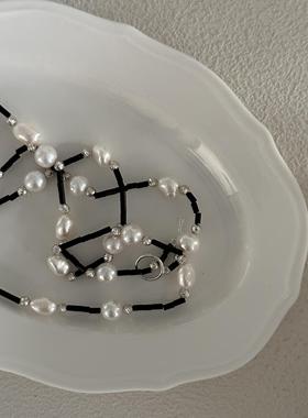 秋冬24年新款毛衣链黑玛瑙