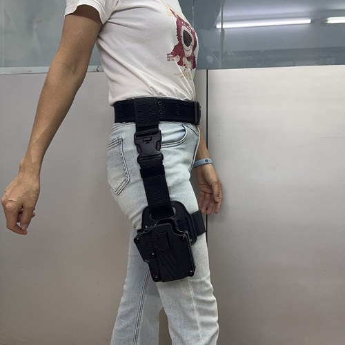 CZ-2 P10 G17 TP9 P320 M18 G19 P99大牛mp9快拔套绑腿带战术枪套 - 图0