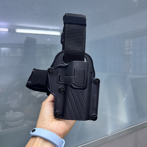 CZ-2 P10 G17 TP9 P320 M18 G19 P99大牛mp9快拔套绑腿带战术枪套 - 图2